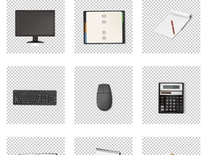 高效设计之选 办公用品系列AI矢量素材，助力商务与生活美学