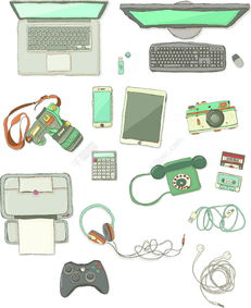 高效办公，从桌面整理开始 精选电脑笔记本文具矢量素材免费下载